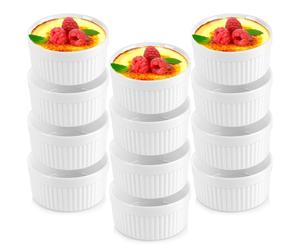 Keramische Auflaufformen weiß 260 ml 12 Stück.