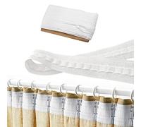 Keraneet Ruban Fronceur Universel 30m x 2.5cm - Blanc pour Salon, Chambre, Bureau, Fenêtre, Porte, Douche