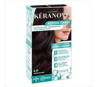 Kéranove ACTIVE CARE+ - Coloration Cheveux Longue Tenue - Protocole Dermo-Capillaire en 3 Etapes - Sans Ammoniaque - Coloration Permanente - Kératine, Prébiotiques - 4.0 Châtain Naturel