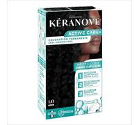 Kéranove ACTIVE CARE+ - Coloration Cheveux Longue Tenue - Protocole Dermo-Capillaire en 3 Etapes - Sans Ammoniaque - Coloration Permanente - Kératine, Prébiotiques - 1.0 Noir
