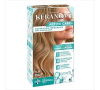 Kéranove ACTIVE CARE+ - Coloration Cheveux Longue Tenue - Protocole Dermo-Capillaire en 3 Etapes - Sans Ammoniaque - Coloration Permanente - Kératine, Prébiotiques - 8.0 Blond Clair Naturel
