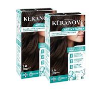 KERANOVE - Coloration Permanente Dermo-Capillaire Sans Ammoniaque - Odeur douce - Kératine et Prébiotiques - 5.0 Châtain Clair Naturel - x2