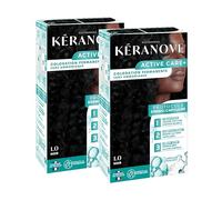 KERANOVE - Coloration Permanente Dermo-Capillaire Sans Ammoniaque - Odeur douce - Kératine végétale et Prébiotiques - 1.0 Noir - x2