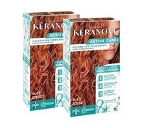KERANOVE - Coloration Permanente Dermo-Capillaire Sans Ammoniaque - Odeur douce - Kératine végétale et Prébiotiques - 6.43 Blond Foncé Cuivré Doré - x2