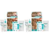 KERANOVE - Coloration Permanente Dermo-Capillaire Sans Ammoniaque - Odeur douce - Kératine végétale et Prébiotiques - 8.0 Blond Clair Naturel (Lot de 2)