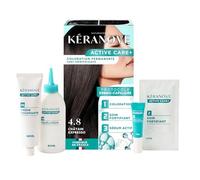 KERANOVE - Coloration Permanente Dermo-Capillaire Sans Ammoniaque - Odeur douce - Kératine végétale et Prébiotiques - 4.8 Châtain Expresso