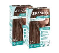 KERANOVE - Coloration Permanente Dermo-Capillaire Sans Ammoniaque - Odeur douce - Kératine végétale et Prébiotiques - 6.0 Blond Foncé - x2
