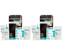 KERANOVE - Coloration Permanente Dermo-Capillaire Sans Ammoniaque - Odeur douce - Kératine végétale et Prébiotiques - 5.0 Châtain Clair Naturel (Lot de 2)