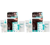 KERANOVE - Coloration Permanente Dermo-Capillaire Sans Ammoniaque - Odeur douce - Kératine végétale et Prébiotiques - 4.5 Châtain acajou (Lot de 2)