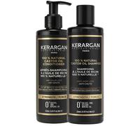 KERARGAN - Duo Ricin Anti-Chute Shampoing & Après-shampoing - 2x250ml | Shampoing et après-shampoing, nettoient, démêlent et renforcent les cheveux secs ou cassants