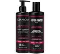 Kerargan - Duo Ultra Réparateur Shampoing & Après-shampoing à la Kératine pour Cheveux Abîmés et Stressés - Fortifie, Lisse & Protège - Sans Sulfate, OGM, Silicone - 2x250ml