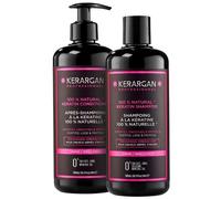 Kerargan Duo Shampoing et Après-Shampoing à la Kératine Cheveux Abîmés 2x500ml