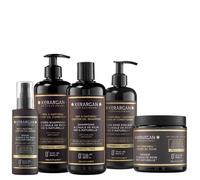 Kerargan - Ensemble Anti-Chute Shampoing, Après-shampoing, Masque, Sérum & Leave-In à l’Huile de Ricin pour Cheveux Abîmés - Soin Intensif Croissance - Sans Sulfate, Silicone - 3x500ml+100ml+350ml