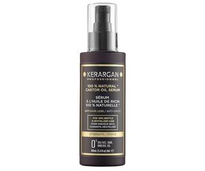 KERARGAN - Sérum Cheveux Huile de Ricin Anti-Chute Fortifiant - 100ml | Nourrit les pointes, scelle l’hydratation et aide à renforcer les longueurs fragilisées
