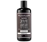 Kerargan - Shampoing Fortifiant 3en1 à l'Huile de Chanvre - Renforce Cheveux, Barbe et Corps - Revitalise, Nourris - Pour Peaux et Cheveux Secs - Sans Sulfate, OGM, Silicone, Huile Minérale - 500ml