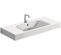 Kerasan Cento lavabo 100x45 cm rectangulaire classique-à poser-avec plateau blanc 355001