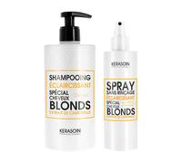 Kerasoin Professionnel - Rituel éclaircissant pour cheveux blonds naturels shampooing et spray
