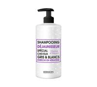 Kerasoin Professionnel - Shampooing déjaunisseur pour cheveux gris et blancs 1000ml