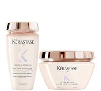 Kérastase Gloss Absolu Bain Crème Hydra-Glaze Shampoo and Mask For Thick Frizzy Hair