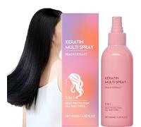 Kératine congé dans un climatiseur, spray de cheveux de kératine 5 en 1, brume de réparation de cheveux 100ml, protection des cheveux entièrement types, lisses et adoucis, anti-frisottis (1Pcs)