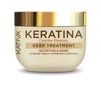 KATIVA Masque Capillaire Kératine avec Cystéine & Protéines Végétales - Masque Réparateur Intensif Cheveux Abîmés - Anti-Frisottis - 300 ml