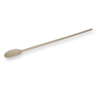 KERAZO Cuillère longue en bois de hêtre - 60/80/100 cm - Ovale ou ronde - Cuillère de cuisine extra longue pour remuer - Idéale pour goulache, four néerlandais, conserve, cuisson au feu, gastronomie