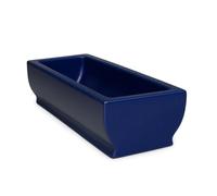 KERAZO Mangeoire à porc 30 l 35 x 60 x 21 cm - Robuste et résistante aux intempéries - En grès céramique (bleu)