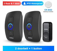 Kerbiomring-Sonnette De Porte Sans Fil Avec Batterie Étanche,Télécommande De 500 Pieds,32 Trendy Es 433 Successifs Z Extérieur - Type Kit 5