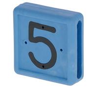 Kerbl 208425 Numéro de bande 1 chiffre 36 mm x 36 mm 5 Bleu Lot de 10