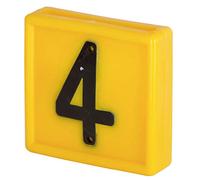 Kerbl 208484 No. Lot de 10 blocs de 4 écrous standard à serrure, 1 couche, 44 mm de longueur, 46 mm de largeur, jaune