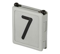 Kerbl 209427 Numéro de collier Duo 1 pièce 7 - Longueur 54 mm - Largeur 59 mm - Gris - Lot de 6