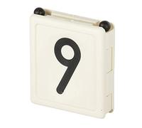 Kerbl 209429 Numéro de collier Duo 1 pièce 9, 54 mm de longueur, 59 mm de largeur, lot de 6.