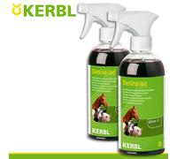 Kerbl 2x 500ml Spray Désinfectant Desino Jod Plus Haut la Cicatrisation Chevaux