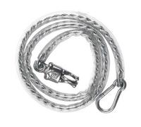 Kerbl 321416 chaîne d'attache avec revêtement PVC 140 cm, crochet anti-panique et karab