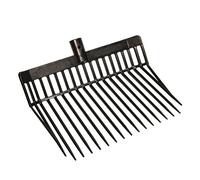Kerbl Fourche à fumier 323475 sans manche 17 dents en différents plastiques stabilité UV accrue Noir