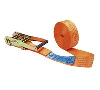Kerbl 37147 Sangle d'arrimage en 1 Partie avec Crochet Orange 50 mm x 6 m Charge Max. 4000 kg, Zugkraft 2000 kg