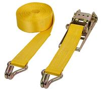Kerbl 37190 Lot de 2 Sangles d'arrimage Jaune 75 mm 8 m 10 kg