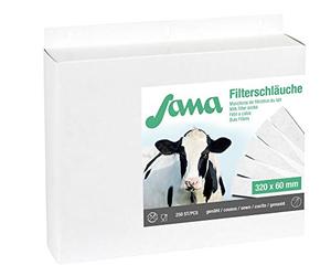 Kerbl 46681 Sana Lot de 250 filtres à lait cousus 75 g 250 x 57 mm