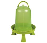 KERBL 70125 Buveur en plastique avec pieds pour poussins et poulets, 10L | 10 l, vert clair, avec poignée de transport pratique, abreuvoir à volaille robuste et passe au lave-vaisselle