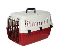 KERBL - Box de transport pour chien- EXPEDITION - Crème/Bordeaux - 48x32x32cm - Petit chien - Extérieur