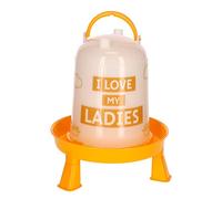Kerbl Abreuvoir en Plastique avec Pieds avec poignée et Fermeture à baïonnette pour volailles (Poussins/Poules/Canards) Orange (3 l)