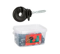 Kerbl AKO Fencing Lot de 100 isolateurs annulaires avec visseuse