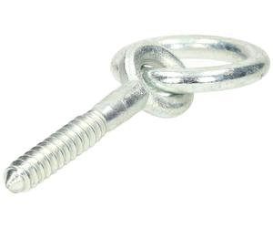Kerbl Anneau d'attache avec vis à bois - 12 x 80 mm métal galvanisé