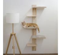 Kerbl Arbre À Chat Timber Wall 150 Cm Naturel Et Taupe Gris