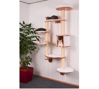 KERBL - Arbre à chats mural DOLOMIT XL - 185 cm Blanc Tronc ø 10cm - Sisal et textile -