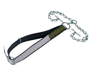Kerbl Attaches taureaux avec Collier 165 x 7 cm, chaînes d'attache zinguées Doubles avec Mousqueton de sécurité et Dispositif d'attache, maillons Ø 7 mm - A13369
