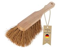 Kerbl Balai à Main, Bois, Poils de Coco, 32 x 4,5 x 9cm, de Haute qualité, Disposition Oblique des Poils, Bord Arrondi du Balai