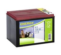 WAHL-FENCE Batterie pour clôture électrique 9 V - 130Ah Batterie sèche dans un grand boîtier