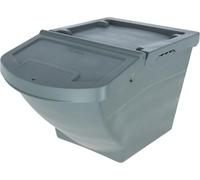 Kerbl Boîte à Nourriture empilable avec Couvercle - 40 litres (Dimensions 57,8 x 39 x 34,5 cm, Poids 0,22 kg, Gris, Plastique) 3210252