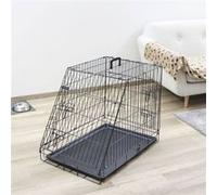 KERBL 81367 Cage de Transport avec 3 Portes pour Chien Noir 76 x 54 x 64 cm
